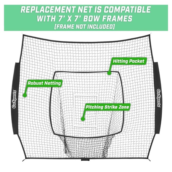 GOSPORTS REPLACEMENT 7 FT X 7 FT BASEBALL / SOFTBALL NET - Picture 4 of 6